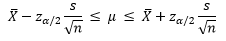 confidene interval equation