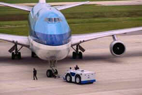 an airplane on the tarmac