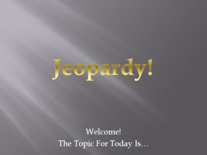 SPC Jeopardy Cover Page