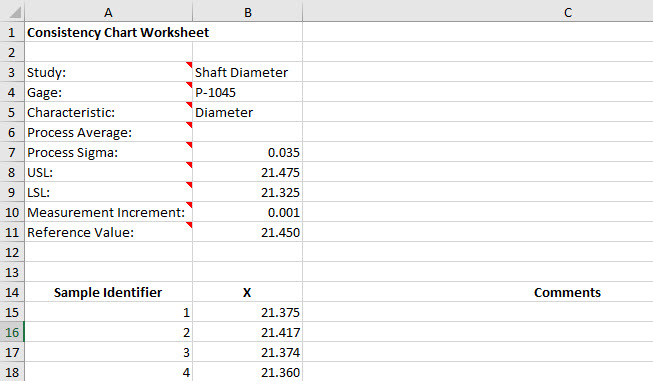 completed consistency worksheet