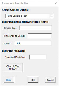 Sample Size Chart