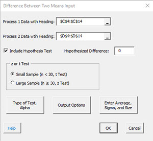 Two Means Input