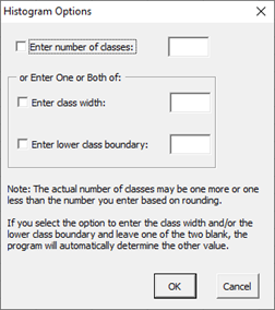 histogram options