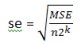 standard error equation