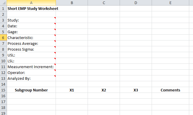 short EMP worksheet