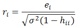 internally studentized