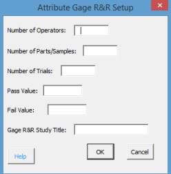 attribute gage input form