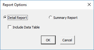 report options