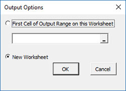 Output Options