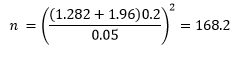 sample size calculation