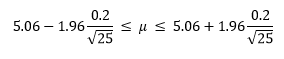 confidence interval calcuation