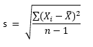 standard deviation