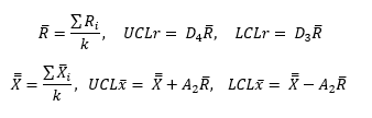 xbar r equations