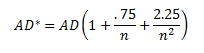 adjusted anderson-darling equation