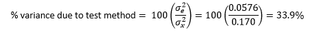 % variance calculations