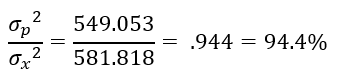 variance fraction product