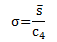 estimating sigma from sbar