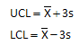 control limit equations