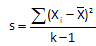 standard deviation equation