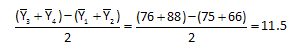 main effect calculation