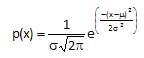 normal distribution probabilty function