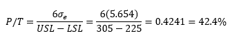 p/t claculation