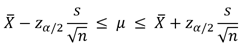 confidence interval equatoin