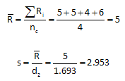 average range and sigma calculations