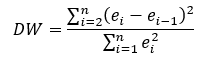 durbin waston statistic