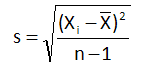 Standard Deviation Calcuation Figure