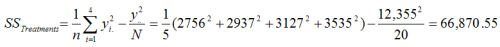 sum of squares treatment equation