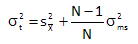 estimate of total variance