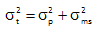 total = process plus error equation