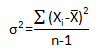 variance equation