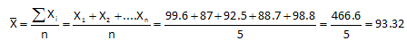 xbar calculation