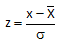 z value formula