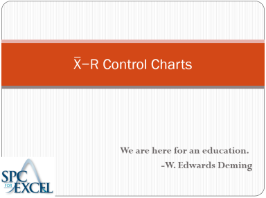 Xbar-R Control Charts Complete Teaching Guide xbar and r control chart complete teaching guide