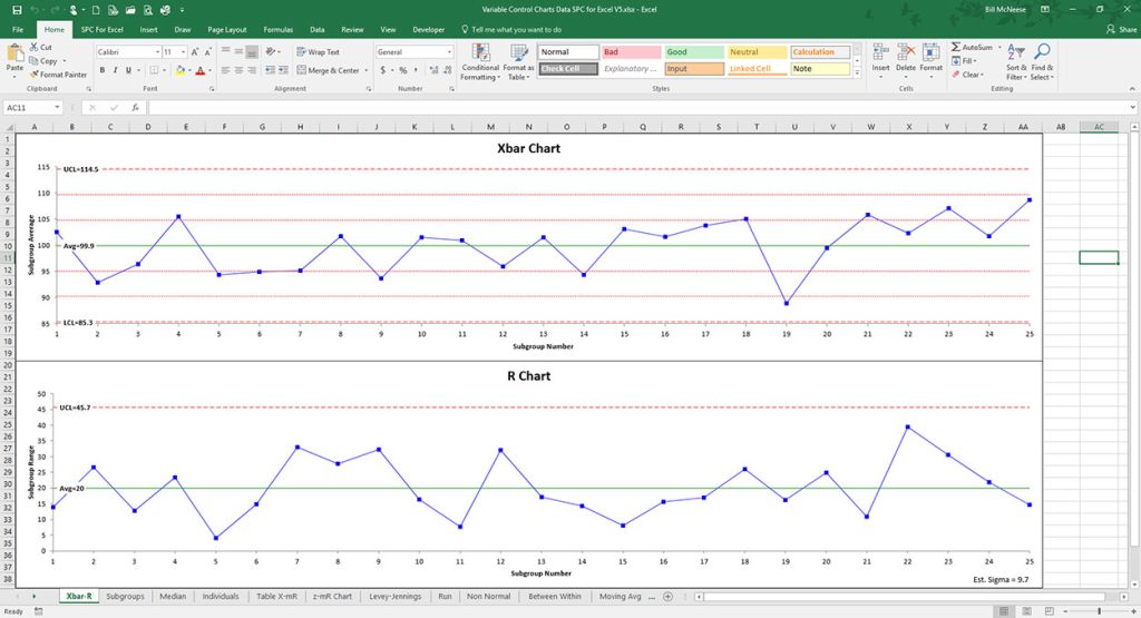 Resize Charts to Fit Screen Help - SPC for Excel